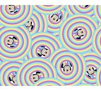 Little Johnny Disney Minnie 100% Cotton Fabric 50cm x 150cm Wide Ideal for Children's Crafts, Quilting, Sewing, Upholstery, Patchwork (Bubble Minnie, Sold by The Metre Pre-Cut)