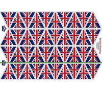 Little Johnny Make Your Own Bunting Fabric Union Jack Flag British Bunting Fabric Cotton Panel, Jubilee Themed Projects Red, White & Blue, 60'' Wide (13403)