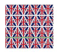Little Johnny Make Your Own Bunting Fabric - Union Jack Flag British Bunting Fabric Cotton, Red White & Blue, 60'' Wide (13403)