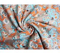 Little Johnny Orange Cotton Needlecord Dressmaking Fabric, 145cm / 58" Wide - per metre