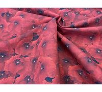Little Johnny - Red Poppies Digital Cotton Fabric - 115 GSM (100% Cotton Fabric - Ideal for Crafts, Quilting, Dressmaking) (Metre)