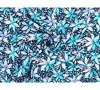 Little Johnny Viscose Challis Fabric Turquoise - Light, Mediumweight & Suitable for Dressmaking - Approx Width: 140cm / 55" - Sold per metre