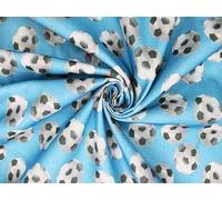 Little Johnny Winceyette Cotton Flannel Fabric Blue - Mediumweight & Suitable for Dressmaking - Approx Width: 114cm / 45" - Sold per metre