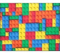 Little Johnny Woven Cotton Print Playing Blocks Geometric 3D Building Blocks 150cm Wide for Crafts, Sewing, Quilting, Cushion Covers