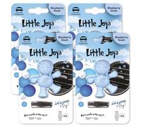 Little Joya Standard Car Air Freshener By Little Joe, 45-Day Long-Lasting Fragrance, Strong Scented Vent Clip for Car Interior Home & Office - 4 Pack Blueberry Slush (Blue)