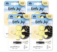 Little Joya Standard Car Air Freshener By Little Joe, 45-Day Long-Lasting Fragrance, Strong Scented Vent Clip for Car Interior Home & Office - 4 Pack Vanilla Cream (Yellow)