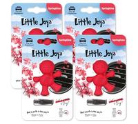 Little Joya Standard Car Air Freshener By Little Joe, 45-Day Long-Lasting Fragrance, Strong Scented Vent Clip for Car Interior Home & Office - 4 Pack Springtime (Pink)