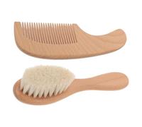Little Kid Hair Brush - Wooden Handle Natural Soft Bristles Soft Detangling Comb Ergonomic Grooming Tool | Boys Girls Daily Care Home Travel Daycare Morning Night Hy