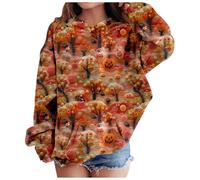 Little Kid Halloween Outfit Camp Hoodie Girls Children Fashion Casual Printed Pocket Long Sleeve Hoodie Sports Faze (Red, 5-6 Years)