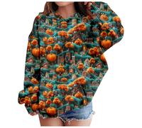 Little Kid Halloween Outfit Camp Hoodie Girls Children Fashion Casual Printed Pocket Long Sleeve Hoodie Sports Faze (Sky Blue, 4-5 Years)