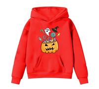 Little Kid Halloween Outfit Fleece Hoodie Girls 2t Halloween Sweatshirt for Kids Boy Girl Halloweentown Pumpkin Crewneck Pullover Top Season Fall Clothes 6-11Y Sweater 4t (Red, 4-5 Years)