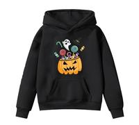 Little Kid Halloween Outfit Jacket Potato Halloween Outfit Baby Boy Girl Pumpkin Sweatshirt Toddler Kids Graphic Shirt Season Pullover Tops Hoodie Girls Size (Black, 4-5 Years)