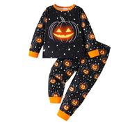 Little Kid Halloween Outfit Two Piece Tracksuit Boys Kids & Toddler 2 Piece Set Sleepwear Boys Two Outfit 6t (Black, 5-6 Years)