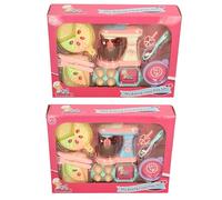Little Kitchen Kids Baking Play Set with Stand Mixer, Cake Slices, Utensils and Accessories, Pink