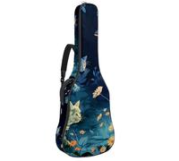 Little Kittens Walk Among Beautiful Flowers Padded Guitar Bag, Protective Acoustic Guitar Cover Gig Bag for Electric Bass Classical Guitar