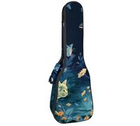 Little Kittens Walk Among Beautiful Flowers Ukulele Case, Padded Bag for 23 Inch Concert Ukulele, Waterproof & Durable