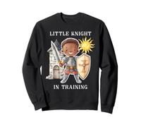 Little knight in training medieval cute warrior boy Sweatshirt