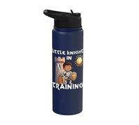 Little Knight in Training Medieval Knight Warrior Boy Kid Stainless Steel Insulated Water Bottle