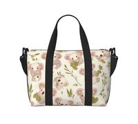Little Koala Printed Travel Bag Large Gym Tote, Weekend & Business Trip Crossbody Shoulder Bag, Lightweight