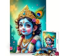 Little Krishna Portrait Adult Jigsaw Puzzle1000 Pieces Decompress Game True Detail Playful Challenge Night Play (50x75cm)
