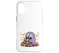 Little Laboo Big Bite Cute Halloween Monster Candy Design Case for iPhone 16 Plus
