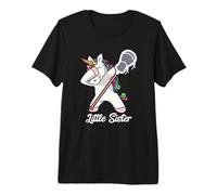 Little Lacrosse Sister Unicorn Dabbing Premium T-Shirt