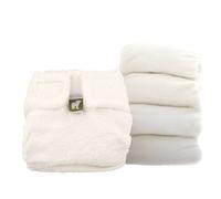 Little Lamb Bamboo Nappy, Washable and Reusable Cloth Nappies for Newborn Babies to Size 3 Toddlers, Gender-Neutral, Ideal for Sustainable and Effective Baby Care, Size 3,Pack of 5