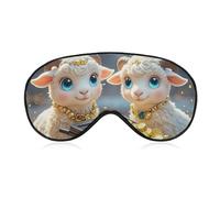Little Lamb Brings Wealth Eye Mask for Women & Men, Breathable & Adjustable Eye Cover, Ultra Soft Sleep Mask, Lightweight Travel Blindfold for Airplane, Nap, Night Sleeping