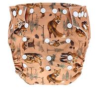 Little Lamb BushyTails OneSize Pocket Nappy, Washable and Reusable Cloth Nappies for Newborn Baby to Toddler, Girl or Boy, Comfortable for Babies, Comes with Double Thickness Bamboo Boosters