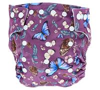 Little Lamb Butterflyballad OneSize Pocket Nappy, Washable and Reusable Cloth Nappies for Newborn Baby to Toddler, Girl or Boy, Comfortable for Babies, Comes with Double Thickness Bamboo Boosters