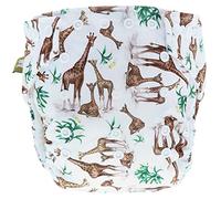 Little Lamb Headintheclouds OneSize Pocket Nappy, Washable and Reusable Cloth Nappies for Newborn Baby to Toddler, Girl or Boy, Comfortable for Babies, Comes with Double Thickness Bamboo Boosters
