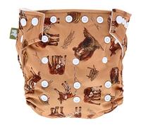 Little Lamb Ilovemoo OneSize Pocket Nappy, Washable and Reusable Cloth Nappies for Newborn Baby to Toddler, Girl or Boy, Comfortable for Babies, Comes with Double Thickness Bamboo Boosters