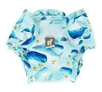 Little Lamb Reusable Swim Nappy, Contains Most Solids, Soft Lining Comfort and Perfect Fit, Washable and Lightweight, Pack of 1, Size 1, Under The Sea Pattern