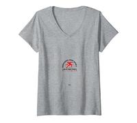 Little League All Star Baseball Champion Youth Sports V-Neck T-Shirt, Women, Heather Grey, M