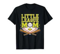 Little League Baseball Mom Leopard Heart Bleacher Game Day T-Shirt