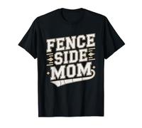 Little League Mom Watching Behind Chain Link Fence Dugout T-Shirt