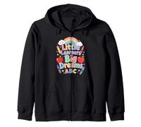 Little Learners Big Dreams Kindergarten Teacher ABC Design Zip Hoodie