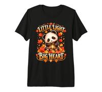 Little Light Big Heart Cute Panda Lantern Autumn Quote Premium T-Shirt