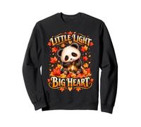 Little Light Big Heart Cute Panda Lantern Autumn Quote Sweatshirt