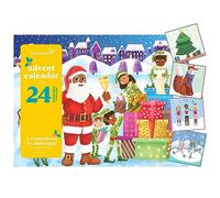 Little Likes Kids - Children's Advent Calendar 2020 - Fun Countdown To Christmas Sticker Activity for Toddler w. African American/Joyful Black Santa
