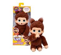 Little Live Pets Baby Monkey Minis - Chikki Cherry. Interactive Pet Toy. 20+ Sounds & Reactions. Soft Brown Fur. 7.4" Tall. Super Realistic. Feed, Nurture, React. Grippy Hands & Feet. Collect All 3