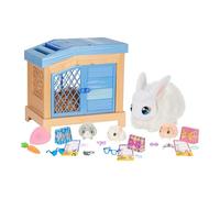 Little Live Pets Mama Surprise - Bunny Feed & Nurture Mama Mama Magically Has 3 Babies! Interactive Mama Bunny and Hutch Playset 20+ Sounds and Reactions Dress Babies With Accessories For Kids Ages 4+