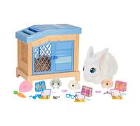 Little Live Pets Mama Surprise - Bunny Feed & Nurture Mama Mama Magically Has 3 Babies! Interactive Mama Bunny and Hutch Playset 20+ Sounds and Reactions Dress Babies With Accessories For Kids Ages 4+