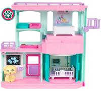 Little Live Pets Mama Surprise Families Baby Care Clinic Playset, Magically Reveal 3 Retriever Puppies, 2-Sided Playset (27.8cm/10.9in Wide, 23.8cm/9.3in High). Feed, Bathe, & Play, Fun Gift for Kids