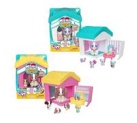 Little Live Pets Mama Surprise Families - Mama's House Frenchie & Spaniel Bundle, 2 Unique Houses & Puppies, Each Mama Magically Has 4-6 Babies, Fold Out Playset, 80+ to Collect, Fun Gift For Kids