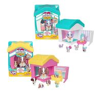 Little Live Pets Mama Surprise Families - Mama's House Frenchie & Spaniel Bundle, 2 Unique Houses & Puppies, Each Mama Magically Has 4-6 Babies, Fold Out Playset, 80+ to Collect, Fun Gift For Kids