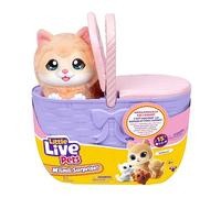 Little Live Pets Mama Surprise Kittens, Interactive Mama with 15+ Sounds & Reactions, Basket 29cm Tall, Mama Has 3 Surprise Babies, Reacts to Touch, Feeds on Fish, Portable Basket, Ages 4+