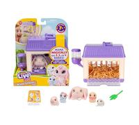 Little Live Pets Mama Surprise Minis Bunny Plush Rabbit with 2, 3 or 4 Babies at Random, Interactive Pet, for Children from 5 Years, Famous (LP304100)