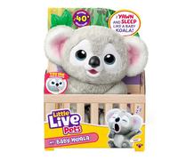 Little Live Pets My Baby Koala - Kiki Interactive Soft Toy with Over 40 Sounds and Reactions, 26 cm, Opens and Closes Your Eyes, Eats its Leaf, Suitable for Ages 4 and Above
