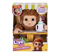 Little Live Pets My Baby Monkey 'Mango' with Bottle - Cuddly and Soft Interactive Animal Toy Playset for Children 4+ - More Than 50 Sounds and Reactions